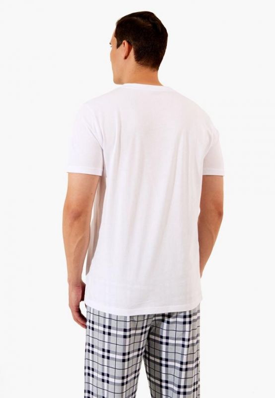 Set man (trousers + t-shirt (sweatshirt) Koddy_7 white
