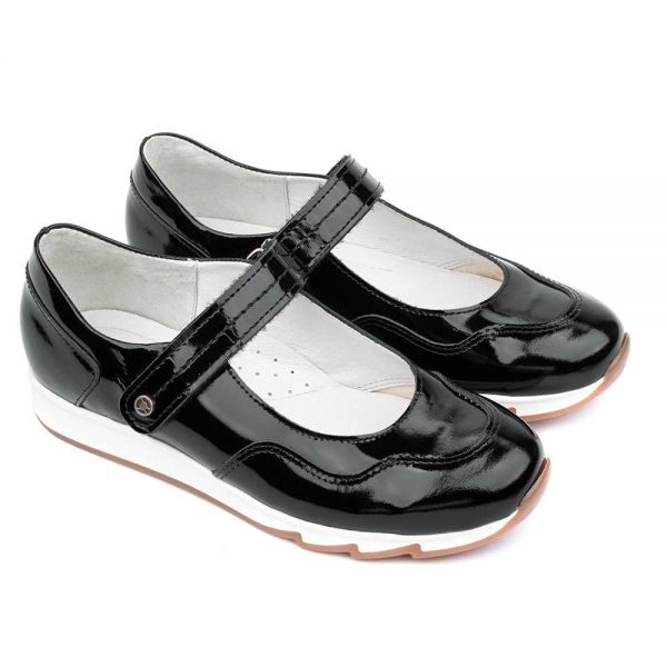 Children's shoes 25016 leather, TAP black