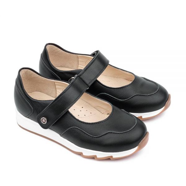Children's shoes 25016 leather, STEP black