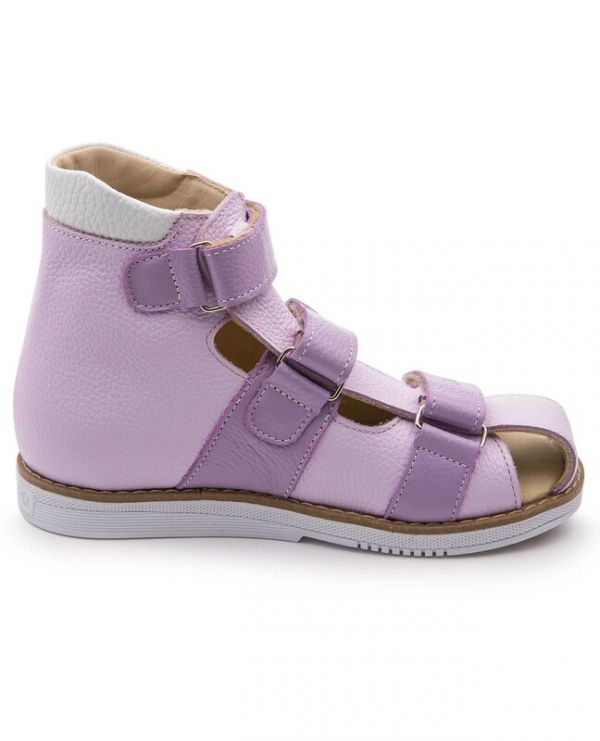 Sandals for children vault 26008 leather, lilac lilac