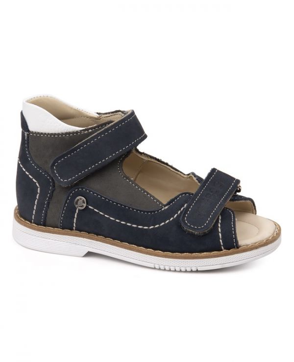 Children's sandals 26025 leather IRIS blue