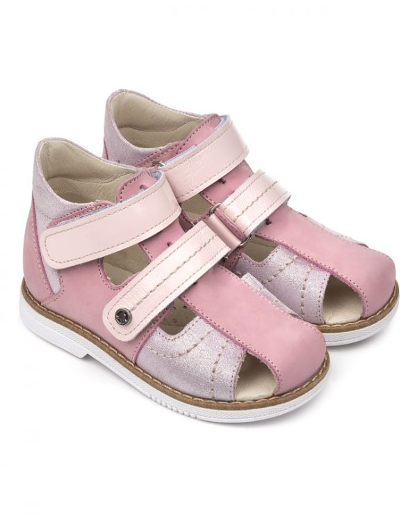 Children's sandals 26033 leather LILY pink