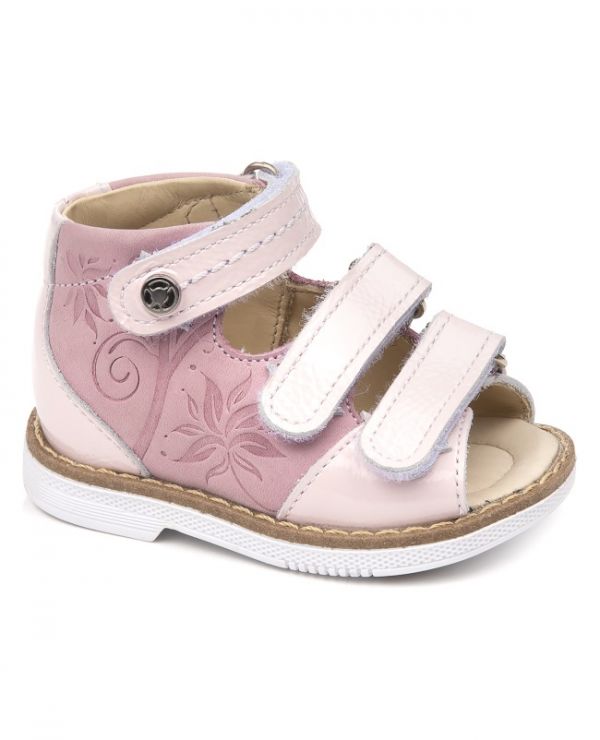 Sandals for children 26034, leather, LILY pink