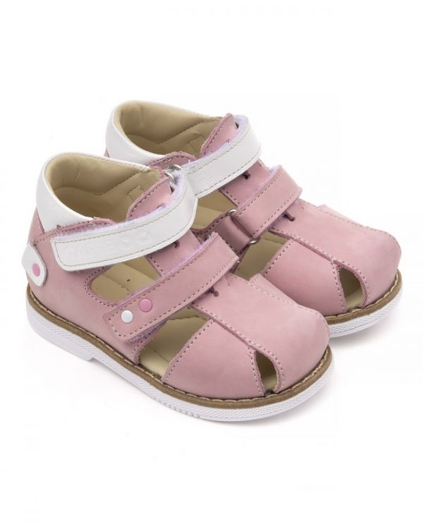 Children's sandals 26038, leather, VIOLE pink