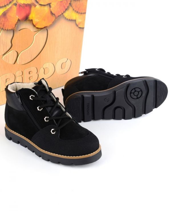 Children's boots 23008 leather, MILAN black