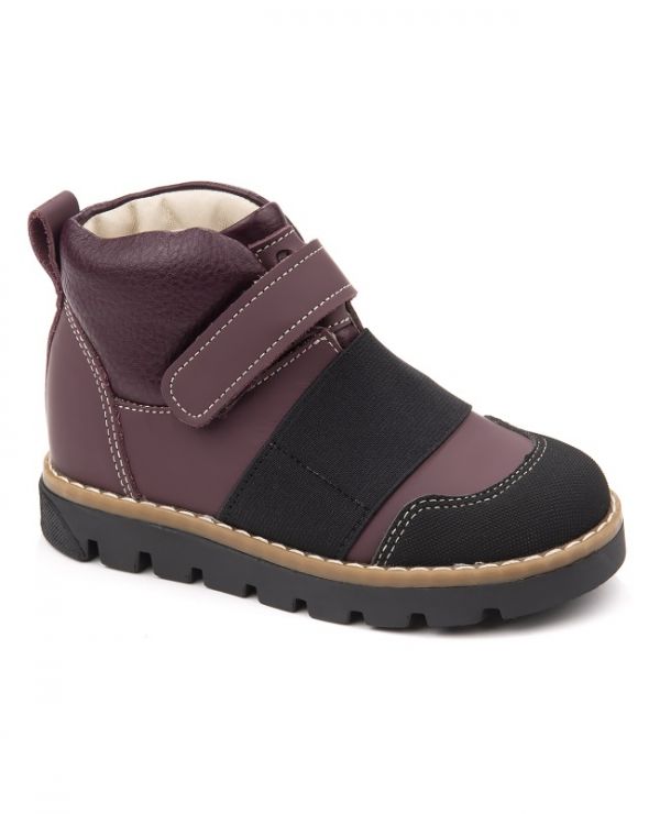 Children's boots to / p 23009 leather, MOSCOW Bordeaux
