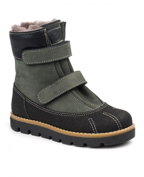 Children's boots fur 23010 leather, BERLIN gray