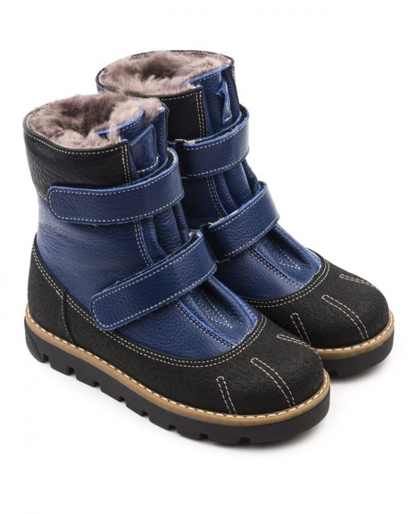 Children's boots fur 23010 leather, NEW YORK electric