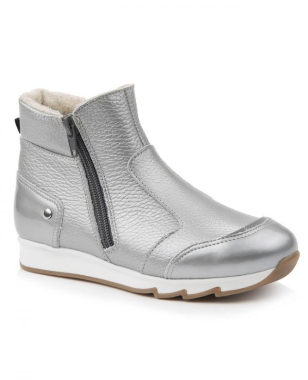 Children's boots 23015 leather, LONDON silver