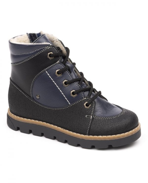 Children's boots 23016 leather, NEW YORK blue