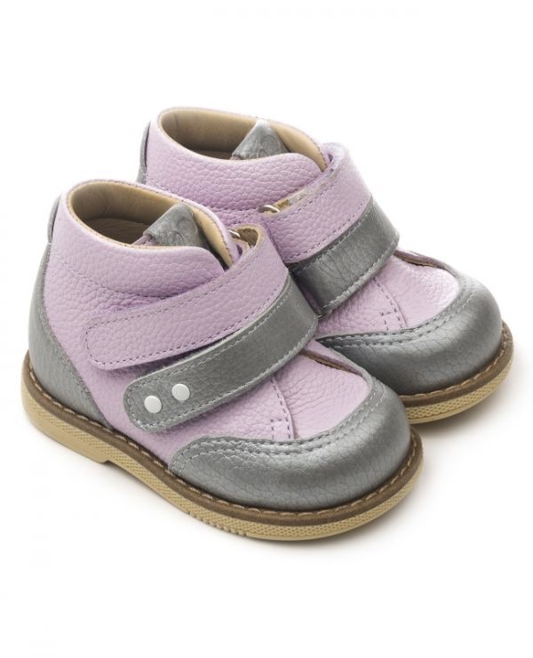 Children's boots 24018 leather, lilac lilac