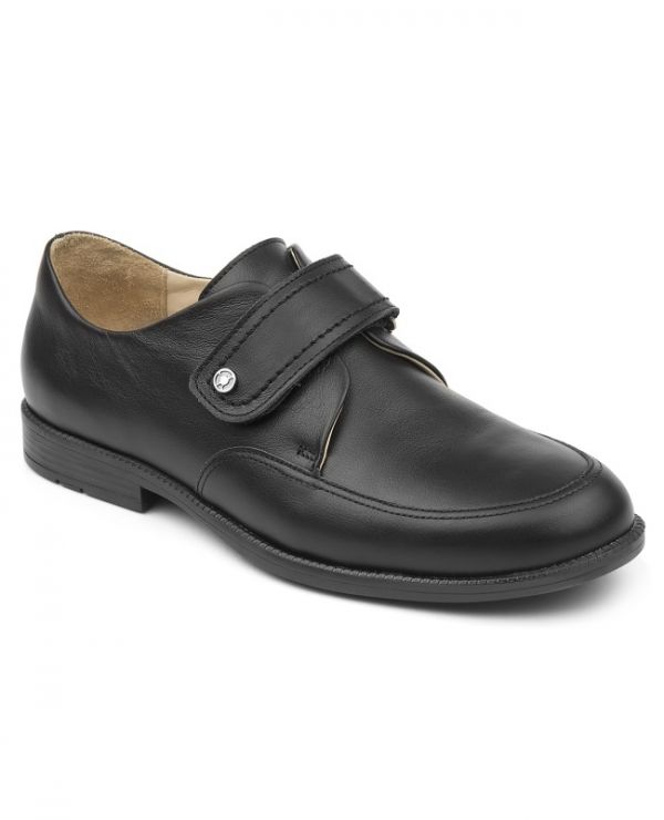Low shoes for children 24024 leather, STEP black