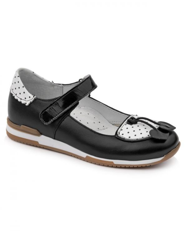 Children's shoes 25005 leather, TAP black