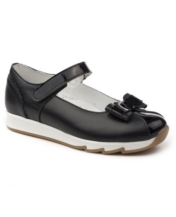Children's shoes 25006 leather, TAP black