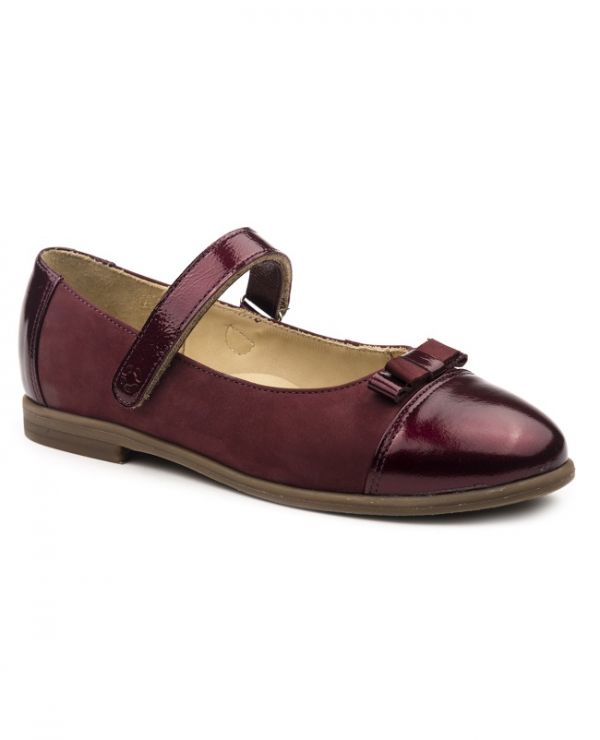 Children's shoes, velcro 25012 leather, MAC Bordeaux