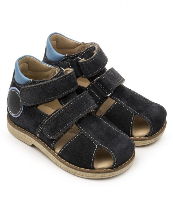 Sandals for children 26004 leather, gray