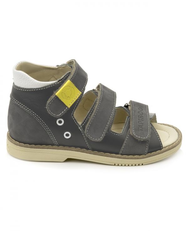 Sandals for children 26006 leather, IVA gray