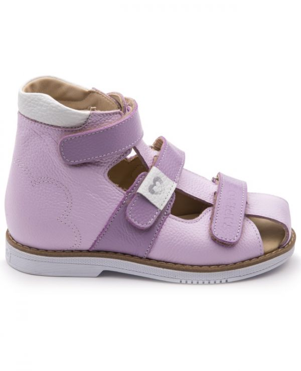 Sandals for children 26008 leather, lilac lilac