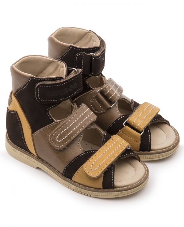 Sandals for children vault 26016, leather NARCISS brown
