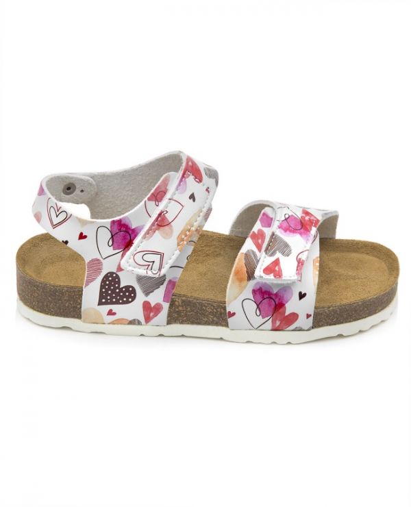 Sandals for children 96002 and/leather, LOVE white