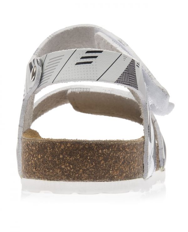 Sandals for children 96002 and/leather, TECHNO white
