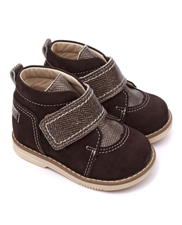 Children's boots 24015 NARCISS brown/tweed