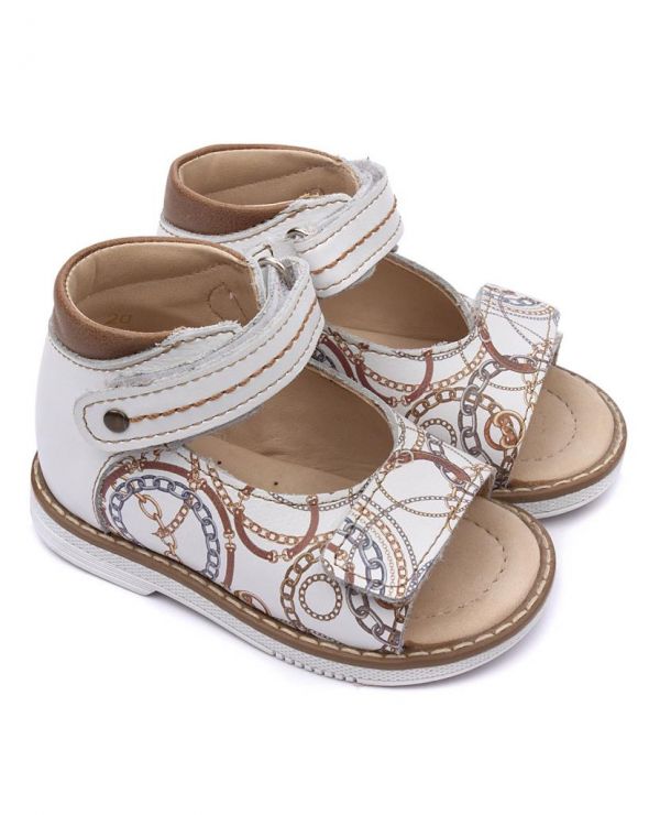Sandals for children 26011 HOBBY white/chains