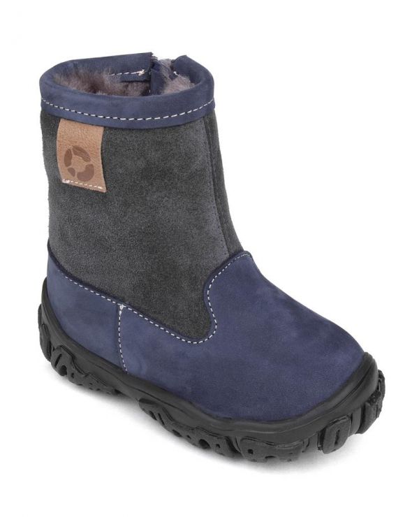 Children's boots fur 22015 leather, BERLIN blue