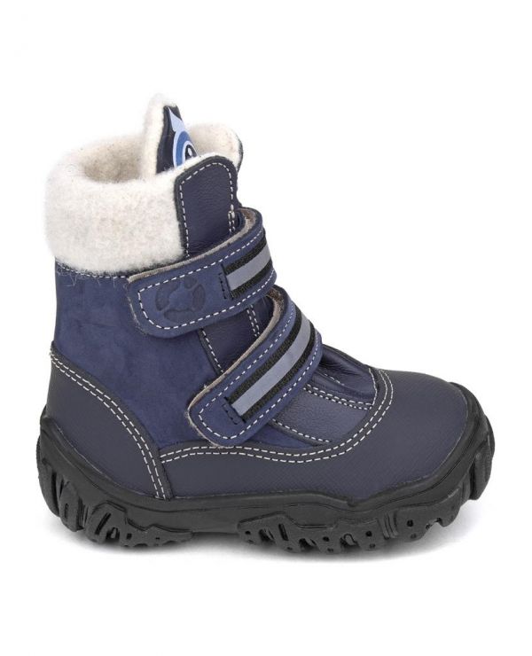 Children's boots 23011 leather, NEW YORK blue