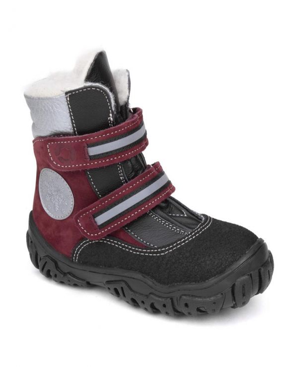 Boots children's wool 23020 leather, MOSCOW Bordeaux