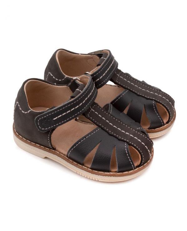 Children's sandals 36001 leather, IRIS gray