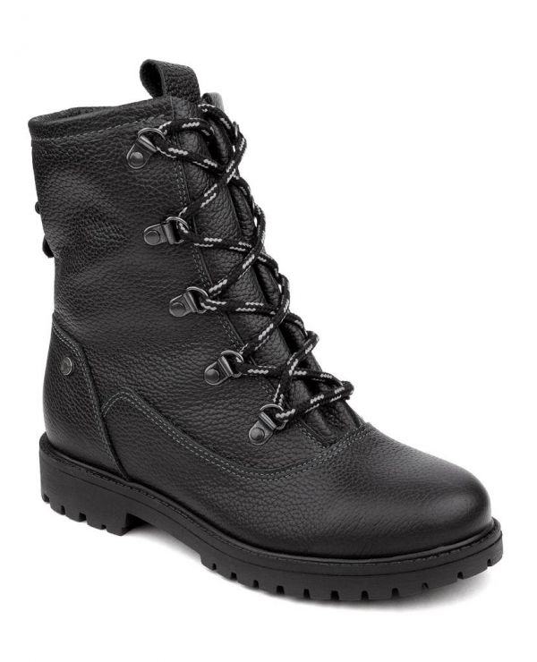 Children's boots 23023 leather, STOCKHOLM black,