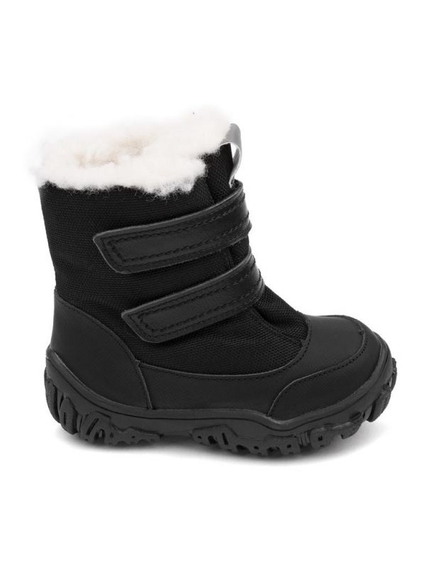 Children's boots wool 33001 leather/textile, ICELAND black