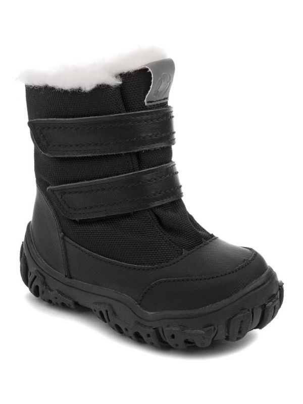 Children's boots wool 33001 leather/textile, ICELAND black
