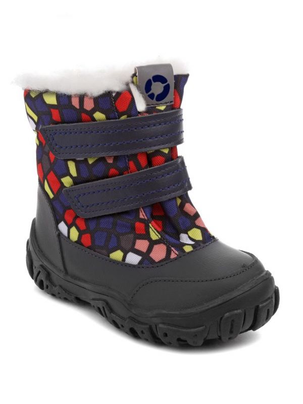 Children's boots wool 33001 leather/textile, MEXICO kaleidoscope