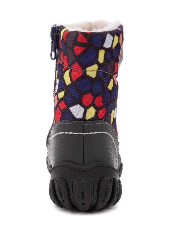 Children's boots 33002 leather/textile, MEXICO kaleidoscope