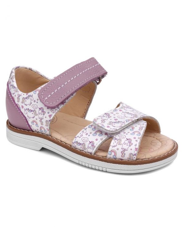 Sandals for children 36006 lilac lilac/horses