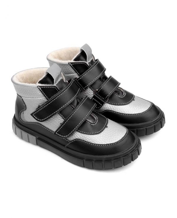 Boots for children k / p 33003 leather, LONDON silver