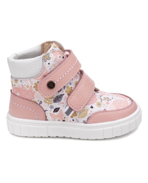 Boots for children k / p 33004 leather, RIM pink / fox