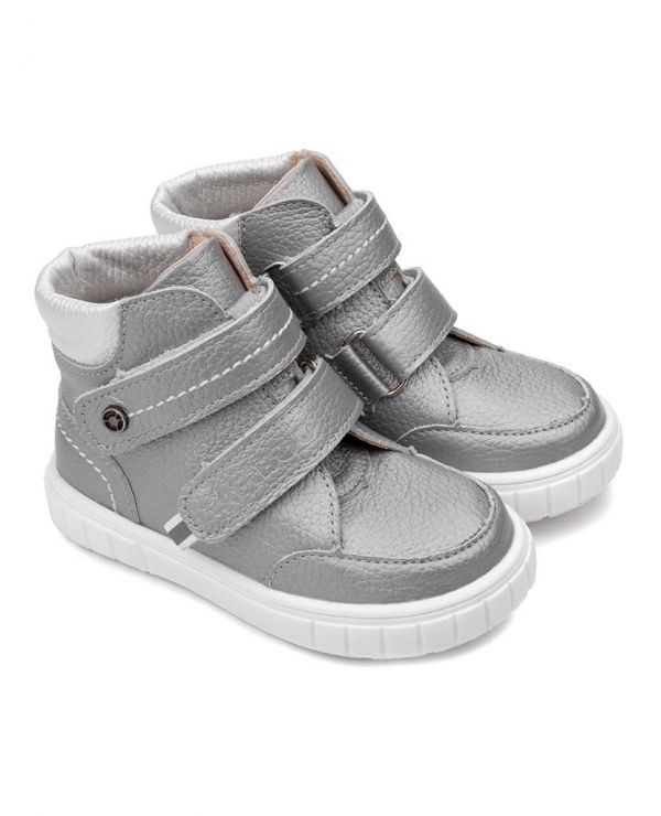 Boots for children k / p 33004 leather, LONDON silver