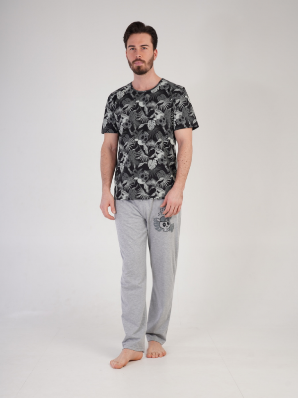 212087 1026 Set with trousers short sleeve JUNGLE black